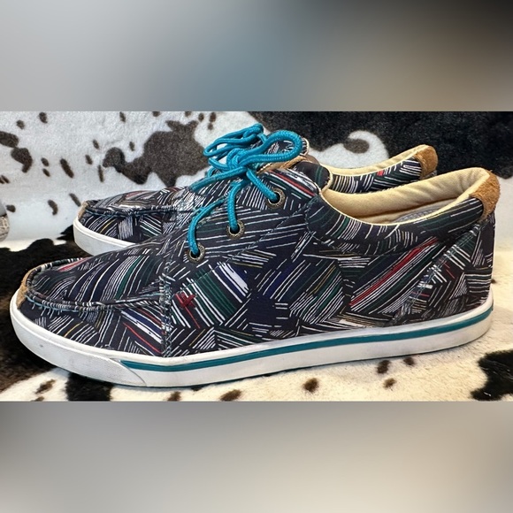 Twisted X Women's Hooey Looper Sneakers Size 9.5 - GREY/MULTI Canvas - Picture 5 of 8